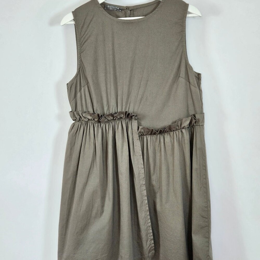 Pistache A-Symmetrical Sleeveless Mini-Dress